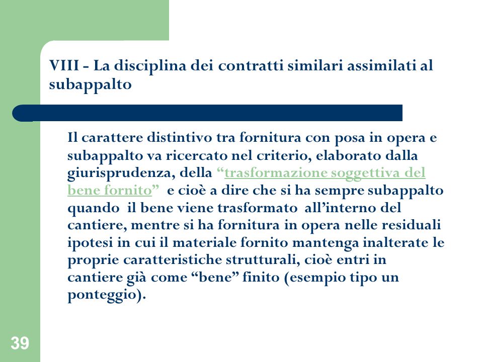 IL SUBAPPALTO Marzo 2009 Il Nuovo Codice Dei Contratti Ppt Scaricare